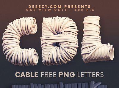 Cable - Free 3D Lettering 3d 3d font 3d typeface 3d typography cable connection deeezy font free free font free graphics free typography freebie freebies graphic design graphics plastic png typography unique typography