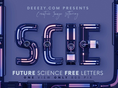 Future Science - Free 3D Lettering 3d 3d alphabet 3d font 3d typography alphabet deeezy design font free free font free graphics freebie futuristic light neon neon font science scifi typography