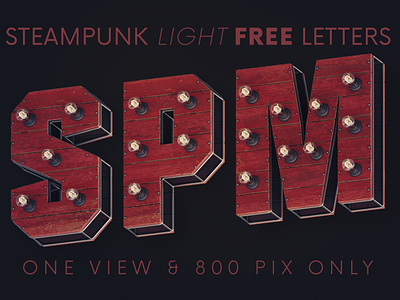Steampunk Lights - Free 3D Lettering