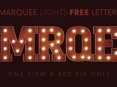 Marquee Lights - Free 3D Lettering alphabet deeezy design font free free font free graphics freebie lettering letters light bulbs light font marquee sign typeface typography urban vintage