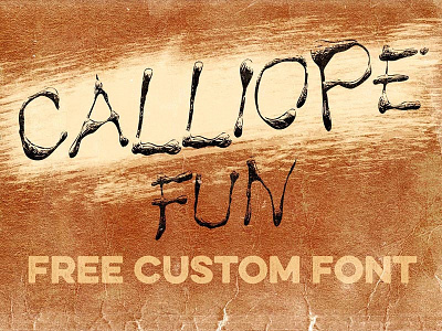Calliope Fun - Free Font font free free downloads free font free fonts free graphics freebie grunge font typeface typography vintage font