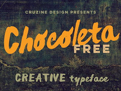Chocoleta - Free Brush Font brush font font free free downloads free font free fonts free graphics free script freebie grunge font typeface typography