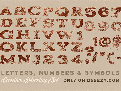 Cocoa - Free PNG Lettering Set