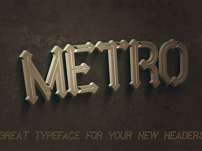 Free Font - Metro Inline