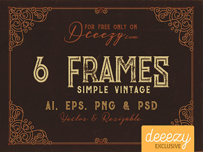 6 Free Vintage Frames decorative deeezy frame free free shapes free vectors freebies ornamental shape vector victorian vintage frame