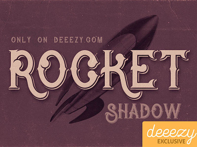 Free Font - Rocket Shadow cool typography deeezy font free free font free typography freebies logo retro font typography vintage font vintage typography