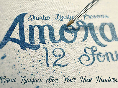 Free Font - Amora Inline Grunge