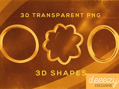 30 Free Metalic PNG Shapes