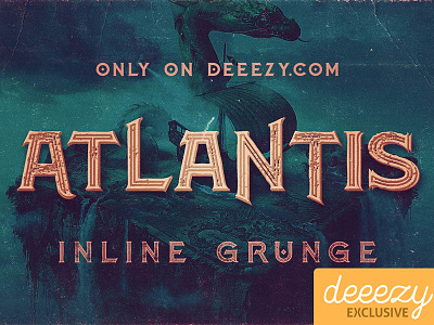 Free Font - Atlantis Inline Grunge