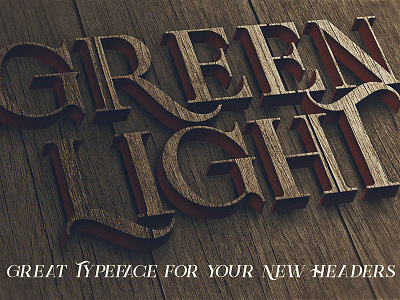 Green Light Bold Inline Grunge FREE Font