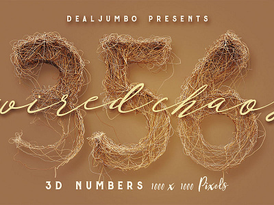 Free 3D Numbers - Wired Chaos 3d numbers chaos creative lettering free free graphics free numbers free typeface free typography freebie graphics grass wired
