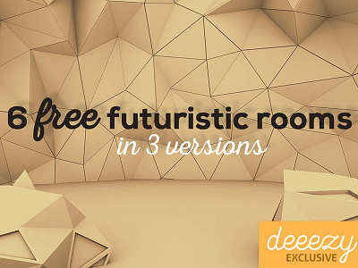 6 FREE Futuristic 3D Rooms 3d room backgrounds free free 3d scene free backgrounds free graphics freebie futuristic geometric geometric background presentation
