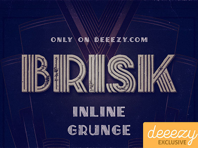 Free Font - Brisk Inline Grunge artdeco free free font free typeface free typography freebie gatsby grunge font retro font typography vintage font