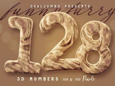 Funny Furry – FREE 3D Numbers 3d numbers animals free free graphics free numbers free typeface free typography freebie fur furry furry lettering graphics