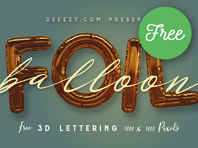 Free Foil Balloon 3D Lettering