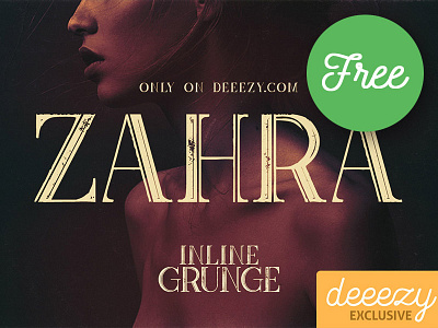 Zahra Inline Grunge FREE Font