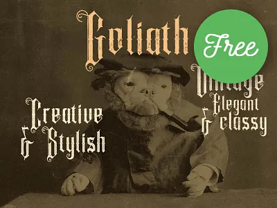 FREE Font - Goliath Inline Grunge free free font freebie gothic font grunge font inline font retro typography victorian font vintage font vintage typography