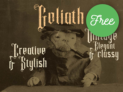 FREE Font - Goliath Inline Grunge free free font freebie gothic font grunge font inline font retro typography victorian font vintage font vintage typography