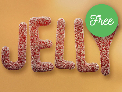 FREE Jelly Candy 3D Lettering candy creative typeface food free free 3d lettering free font free graphics free lettering free typeface freebie jelly typography
