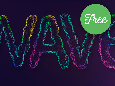 FREE Wave 3D Lettering creative free free 3d lettering free font free graphics free lettering freebie futuristic smoke typography unique wave