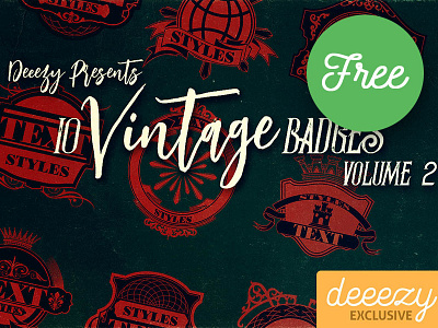 10 Free Vintage Badges 2 badge branding frame free free graphics free shapes free vectors freebie logo retro vector vintage