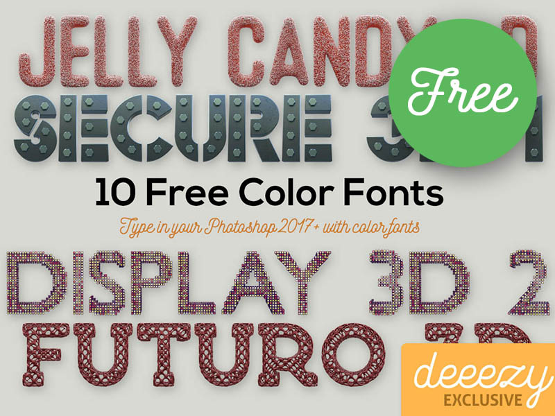 10 Free Color Svg Fonts 1 By Cruzinedesign On Dribbble