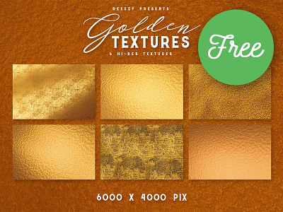 6 Free Golden Textures abstract backgrounds free free backgrounds free download free graphics free textures freebie gold golden grunge textures