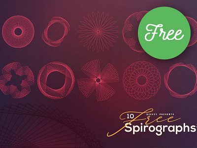 10 FREE Vector Spirographs 2 abstract free free graphics free shapes free vector line linear lineart shapes spirograph