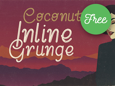 Coconut Inline Grunge – Free Font