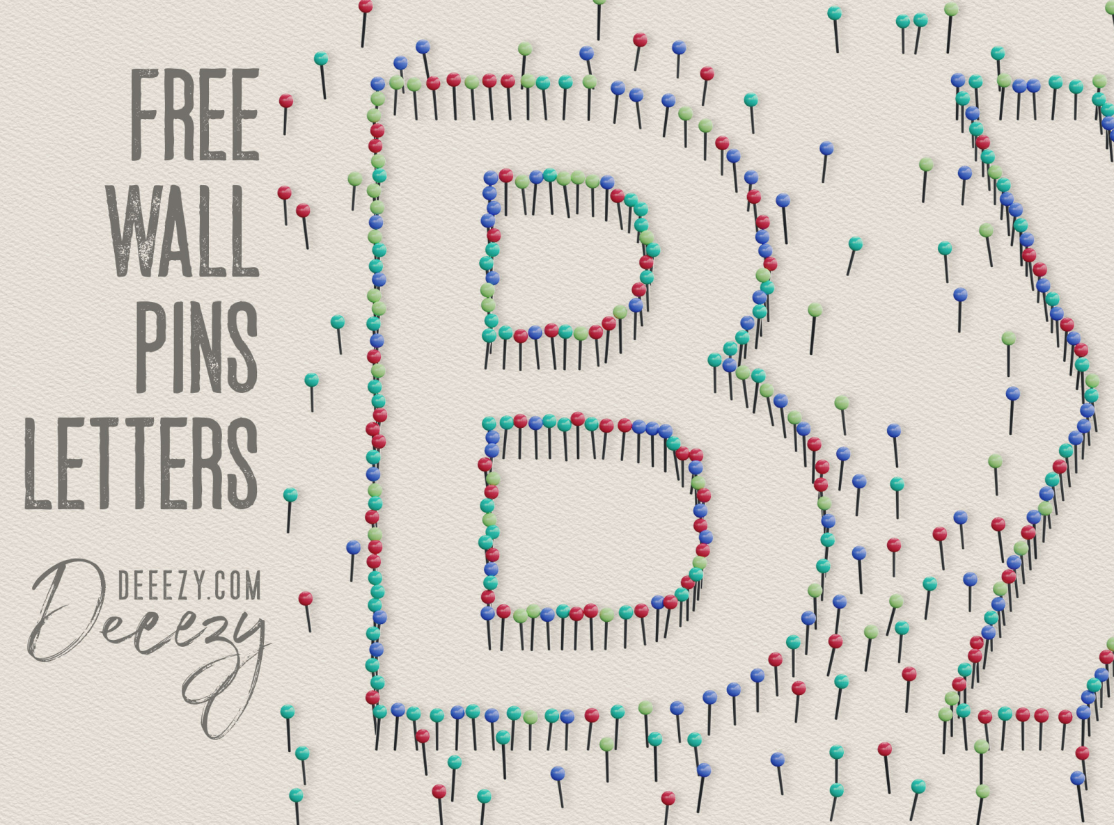 Free Wall Pins 3d Lettering By Cruzinedesign On Dribbble