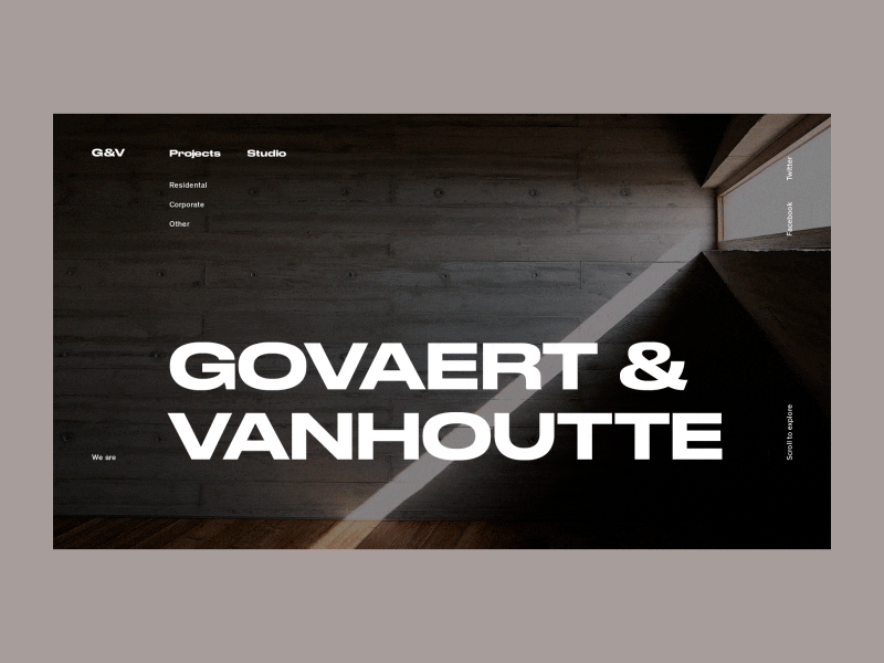 Govaert & Vanhoutte Architects Animation #3 ae after effect animation architechture interaction minimal