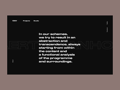 Govaert & Vanhoutte Architects Animation #5 about us ae after effect animation architechture clean concept concrete grid interaction interface minimal project stroke team typogaphy ui ux web website
