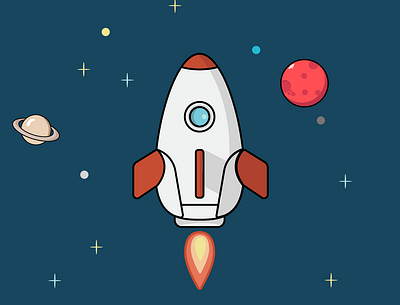 The Artstronaut Rocket artstronaut astronaut astronomy branding cartoon cosmos design graphic design illustration logo rocket saturnus space ui ux vector