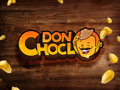 DonChoclo - Logo design concept branding character corn design graphic design illustration logo naming poster typography vector