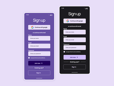 Sign up page dailyui material3 materialdesign signup signupform ui uiinspiration