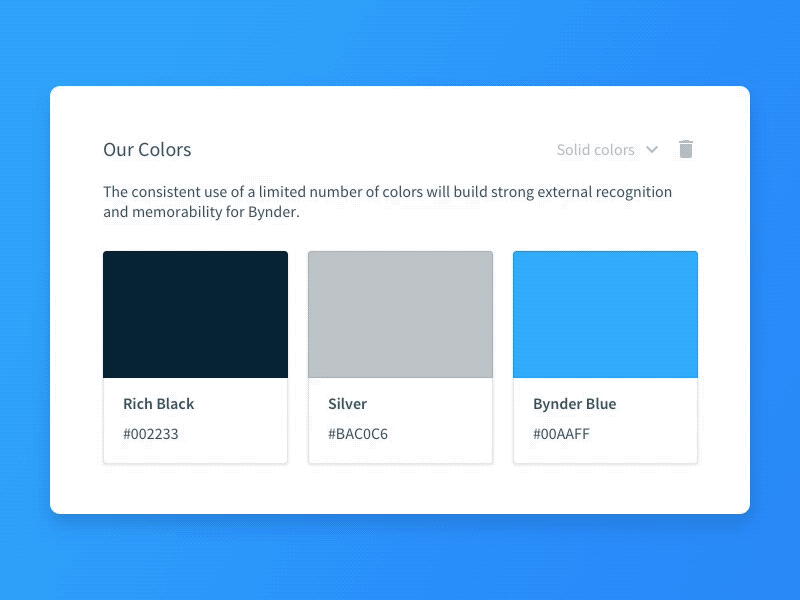Color Widget animation branding color guideline identity orbit sketch styleguide ui ux widget