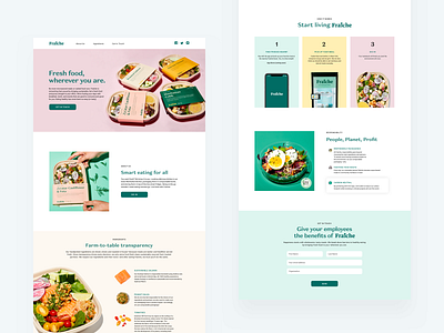 Fraiche Marketing Website by Hannah Marshall for Versett on Dribbble