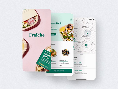 Fraiche iOS animation art direction branding branding concept design design system food app health app icons ios mobile product design ui