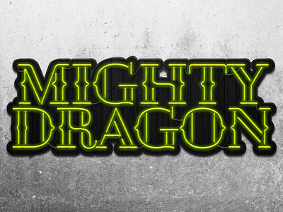 Mighty Dragon lettering
