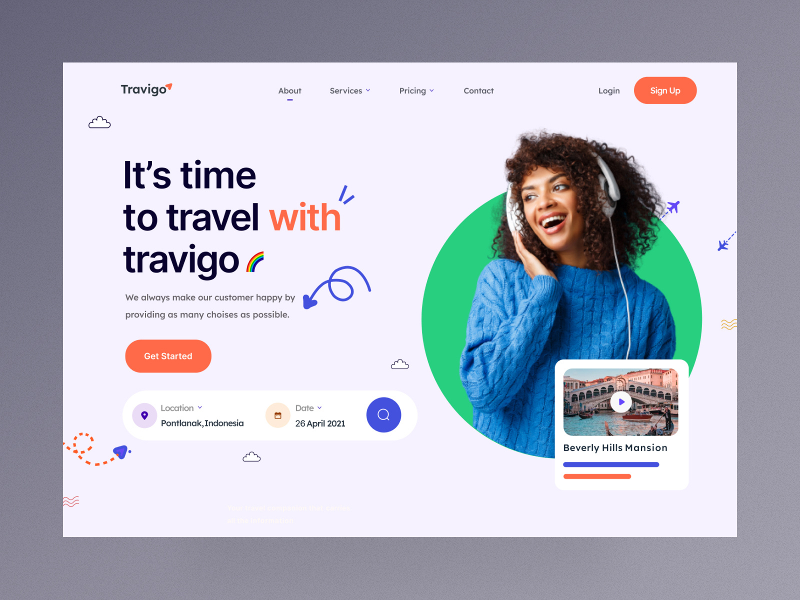 Travel Header Design by Sagor Raihan on Dribbble
