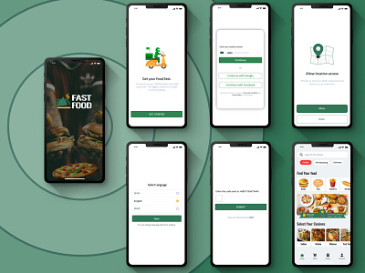 Fast Food mobile app figma food graphic design restaurant uiux web design