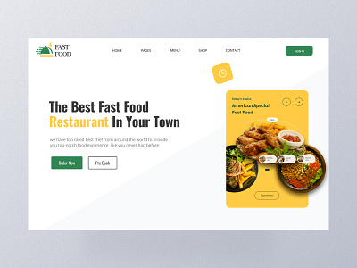 Fast Food Header Design figma food graphic design marketing restaurant uiux visual web design