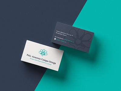 Azucena Campa branding brand branding business card cards clean flower lines logo logotype mockup psychology spirituality stationary stationery therapist therapy
