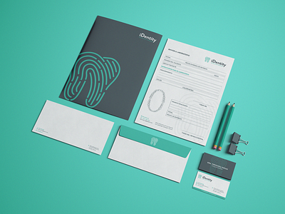 iDentity branding design brand branding collateral collateral design dental dental care dentist doctor health stationery