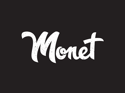 Monet band brand branding handmade lettering local logo monet music texture type typography