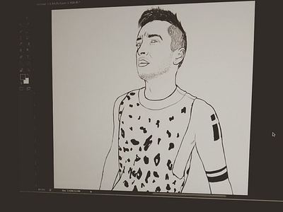 Tyler (WIP) digital drawing hand drawn illustration lines photoshop sketch tattoos tyler joseph wip