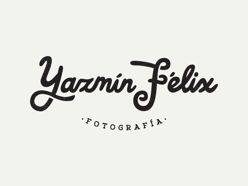 Yazmín Félix logo brand branding custom type gif lettering logo logotype madebyborn photographer typography wip