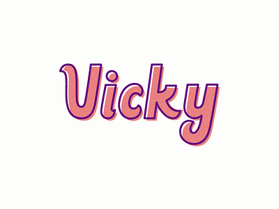 Vicky brand branding custom type font logo logotype madebyborn process type typography wip