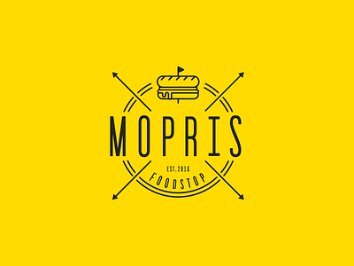 Mopris Foodstop brand branding food food truck foodtruck logo logotype proposal sandwich sub work in progress