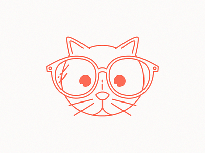 Andy. cat character doodle drawing glasses illustration illustrator kitten lines nerd nerdy vector